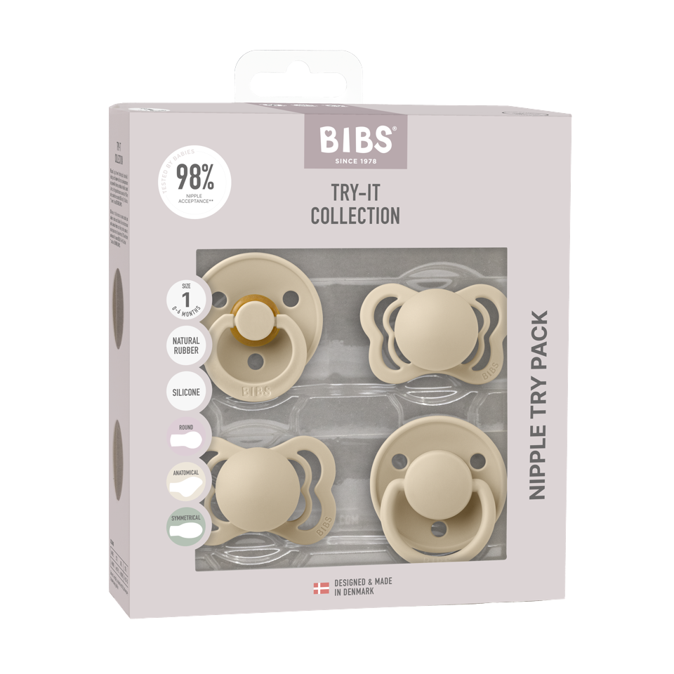 BIBS - Pacifiers Try-it Collection - Vanilla - Size 1