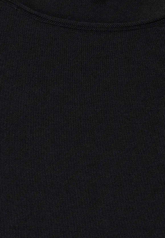 Basic Feinstrickpullover - Black