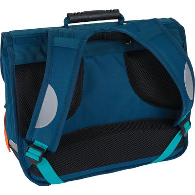 Cartable Dino - 38 cm - 2 compartiments - marine et bleu - Oberthur