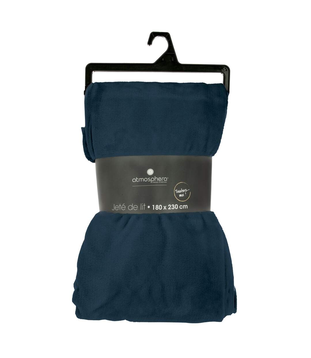 Grand Plaid en flanelle uni - 230x180 - Bleu