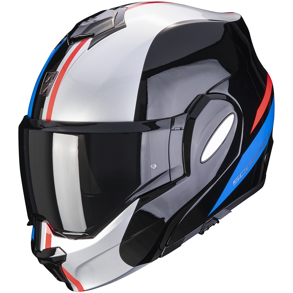 Scorpion - Casque Exo-Tech Evo Forza Noir / Argent / Rouge / Bleu