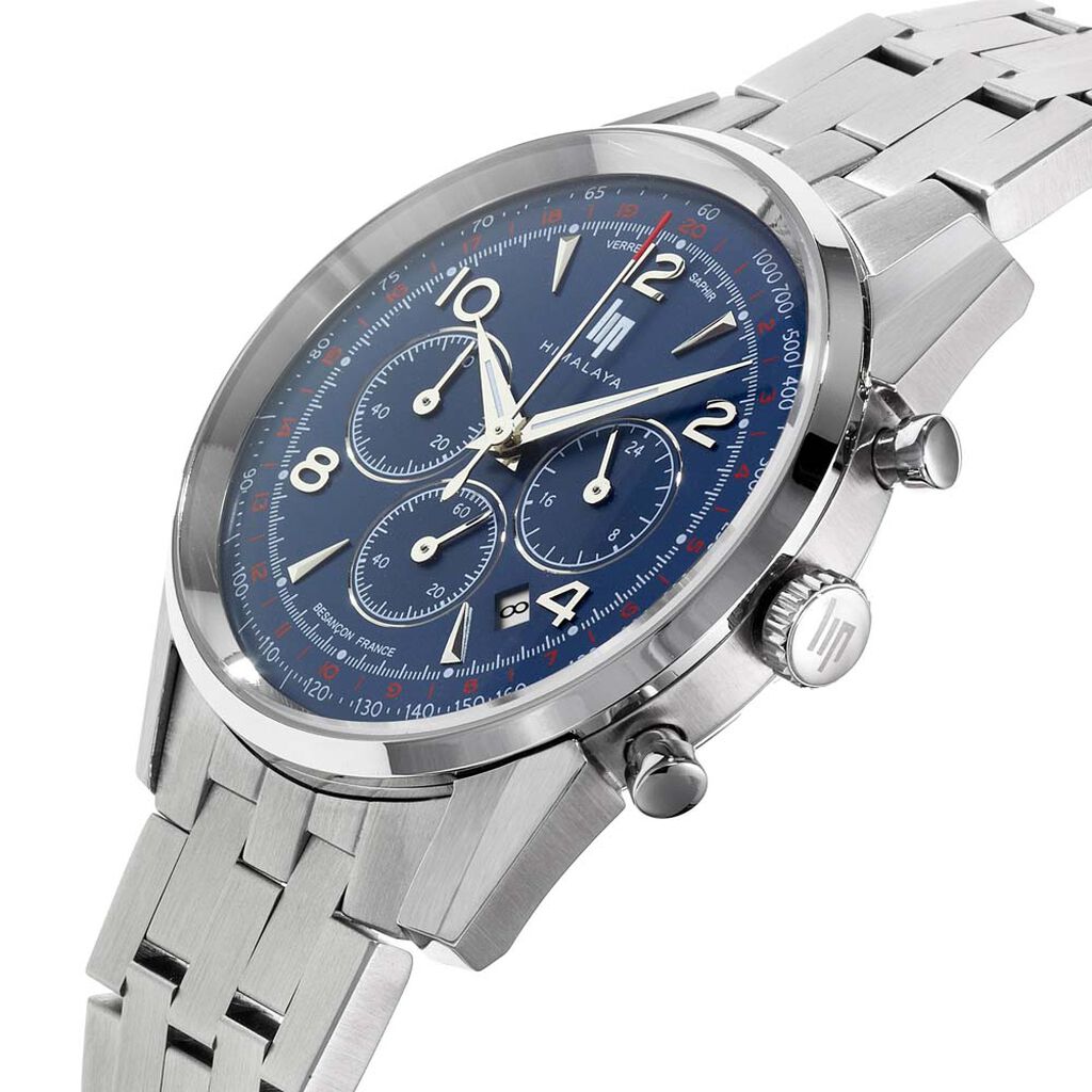 Montre Lip Himalaya 40 Chrono Bleu
