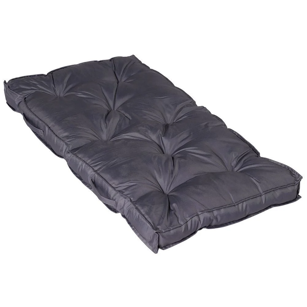 Coussin assise palette uni gris 110x57 cm