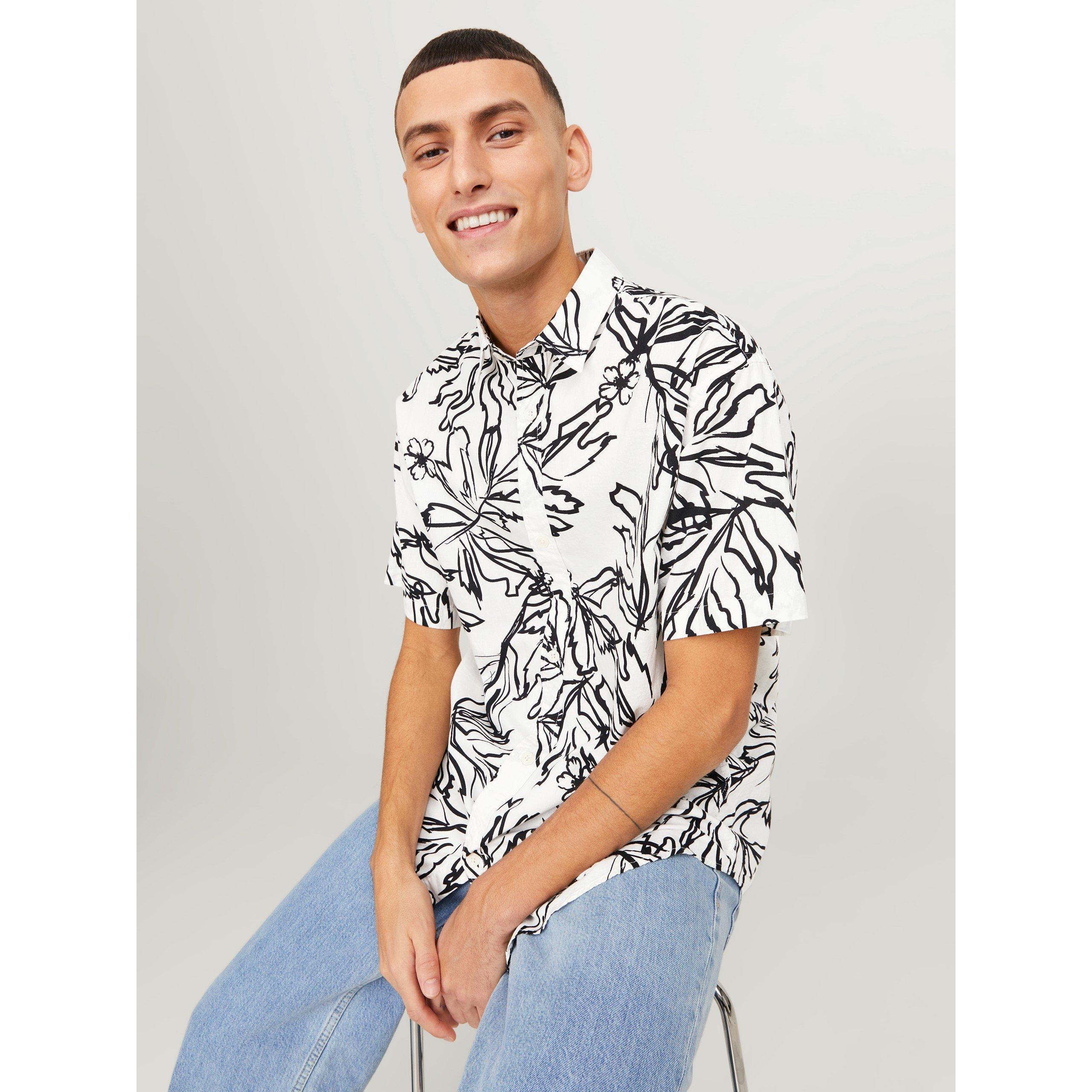 Jack and Jones JJ Short Sleeve AOP Shirt Mens
