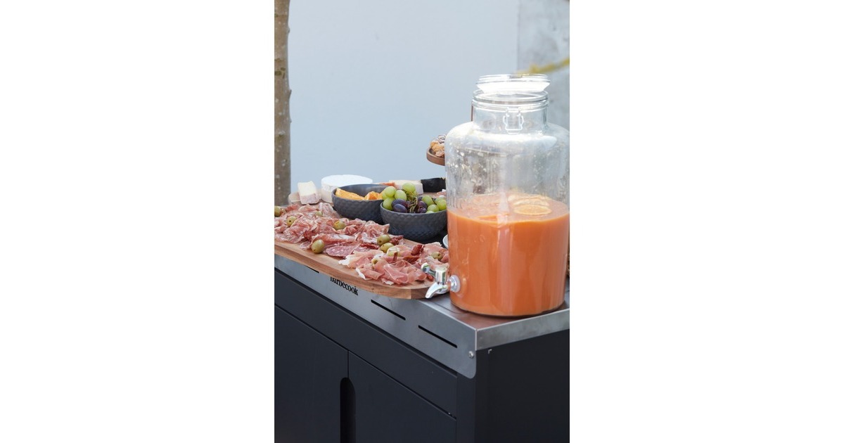 BarbecookPremium buddy voor gasbarbecue met werkblad kast  (Zwart/roestvrij staal)