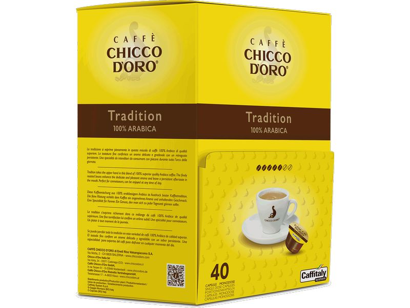 Chicco d'Oro Kaffeekapseln Caffitaly System Tradition 40 St Kaffeegenuss mit dem Caffitaly System