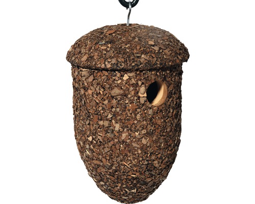 Eikelnestkast met isolerende schors 15x15x24 cm