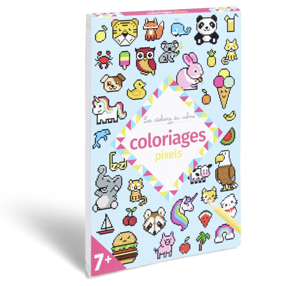 Cahier de coloriage Les ateliers du calme - coloriages pixels