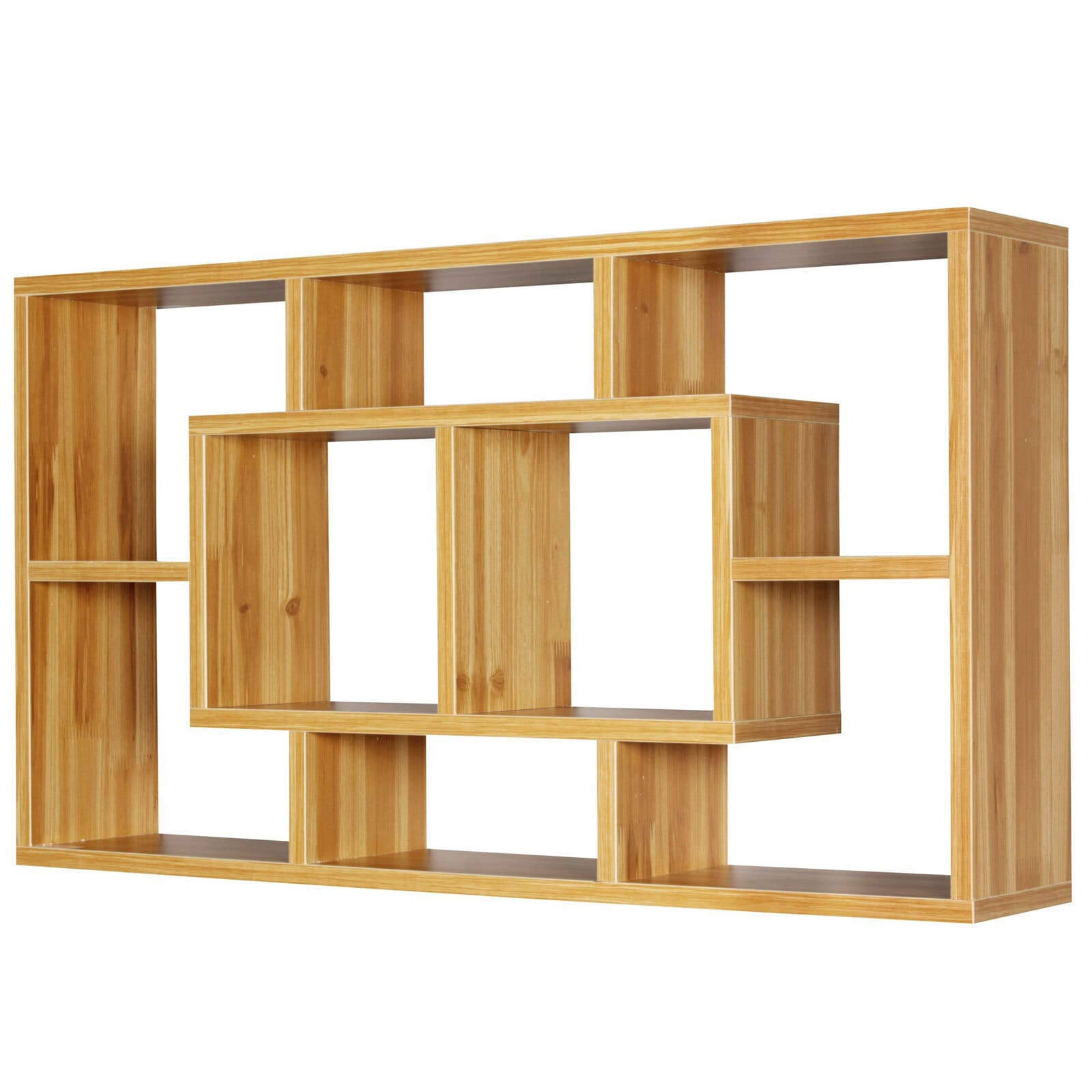 Wandregal 85 x 48 x 16 cm Buche-Dekor