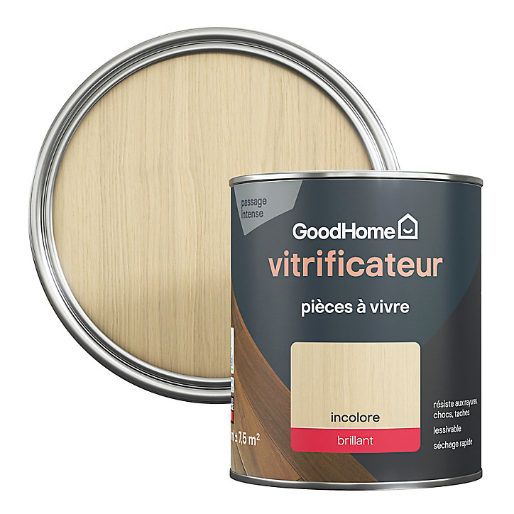 Vitrificateur pièces à vivre GoodHome incolore brillant 750 ml