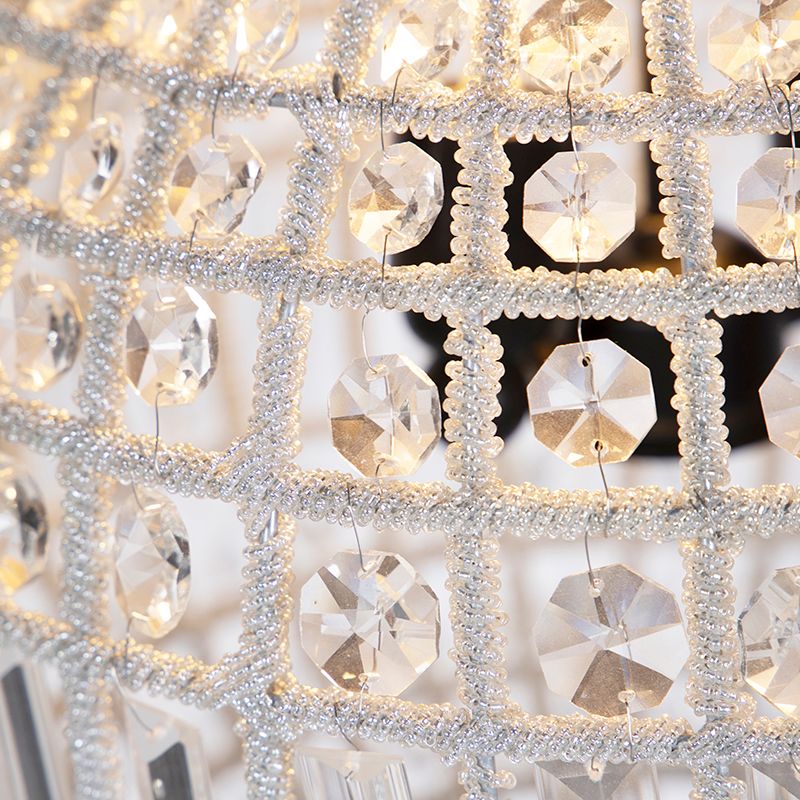 Art Deco hanglamp kristal met goud 35 cm - Kasbah