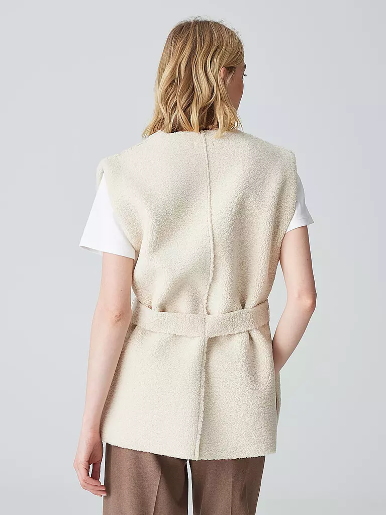 OPUS Gilet in Felloptik  creme