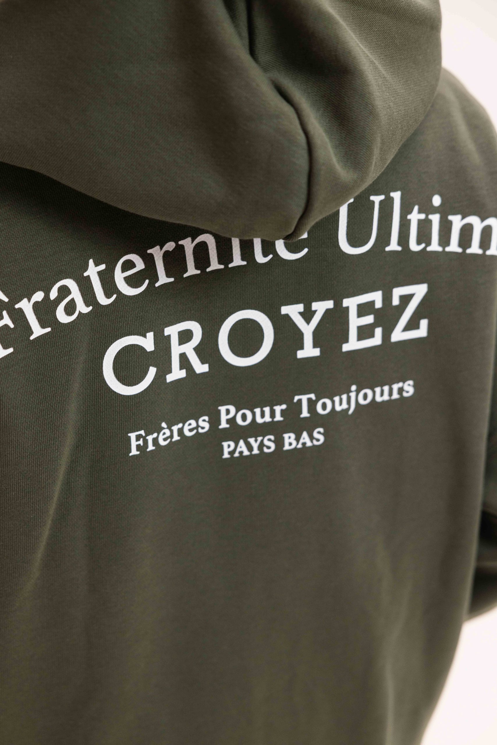 Croyez Fraternité Zip Hoodie Kids Donkergroen