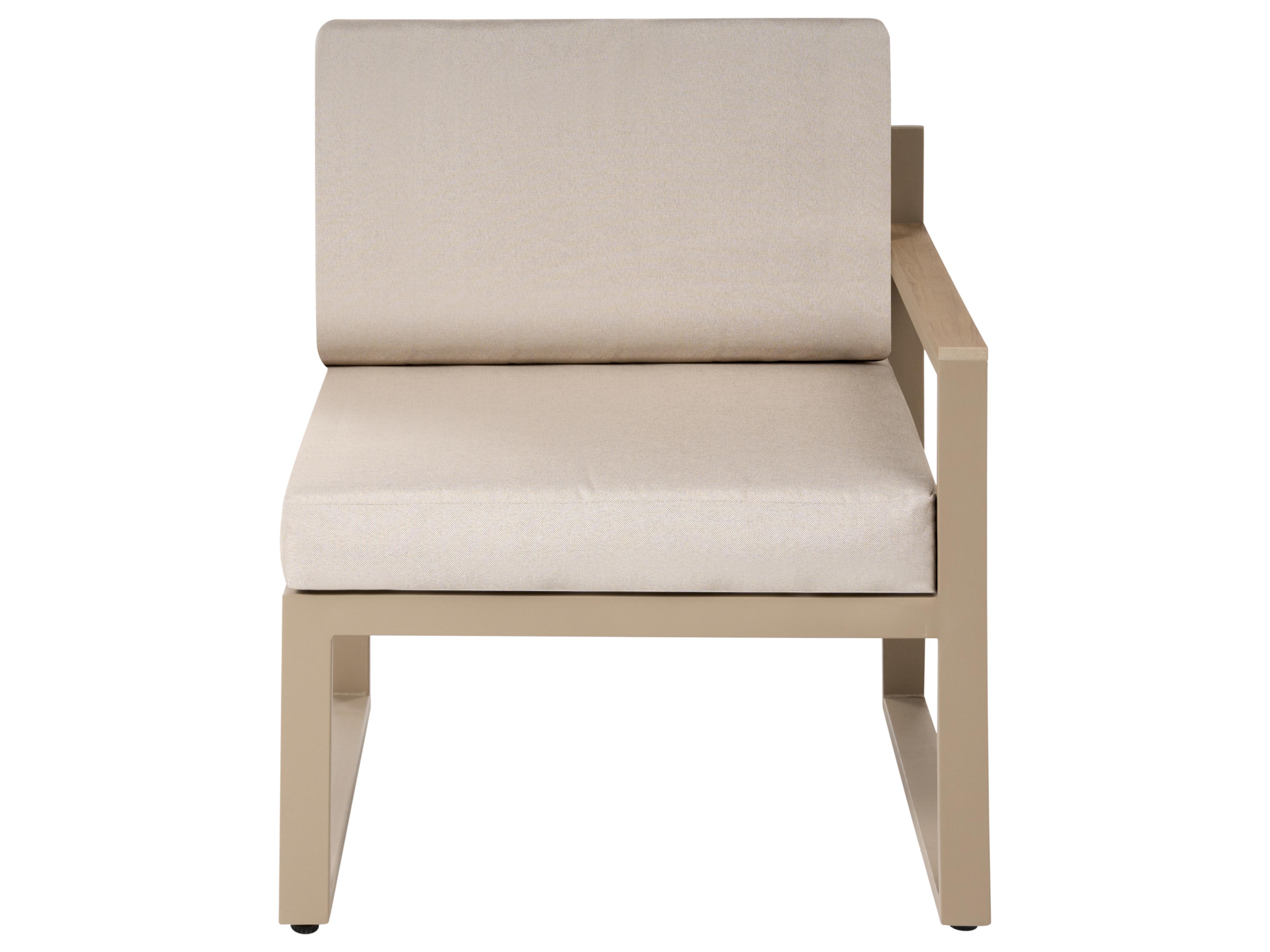 Loungeset met tafel en ottomaan 2-zits NOCI modulair Metaal Beige