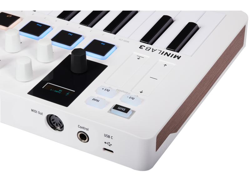 Arturia Keyboard Controller Minilab 3 Weiss Universeller Controller zum Musizieren