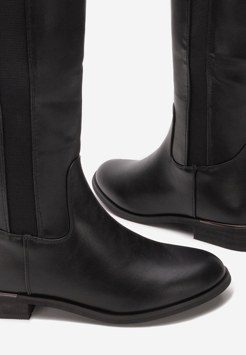 Bottes plates femme noires Tammera