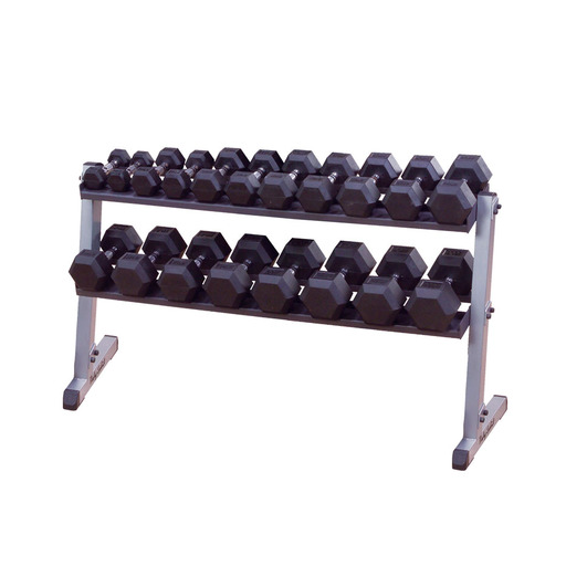 Suporte para halteres Bodysolid com 2 compartimentos