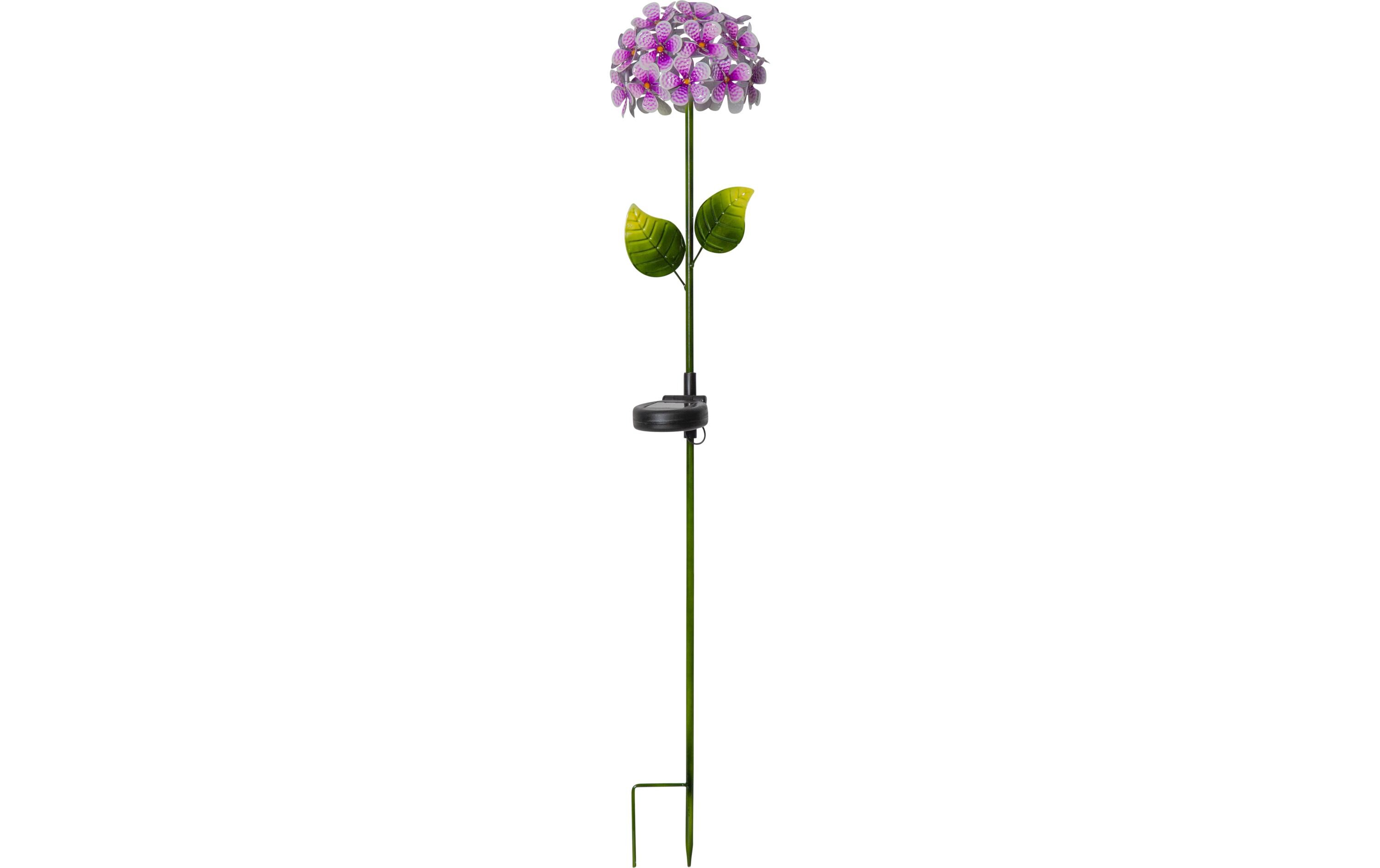Gartenlicht Solar Hortensia, PinkHortensienblüte Dekoleuchte