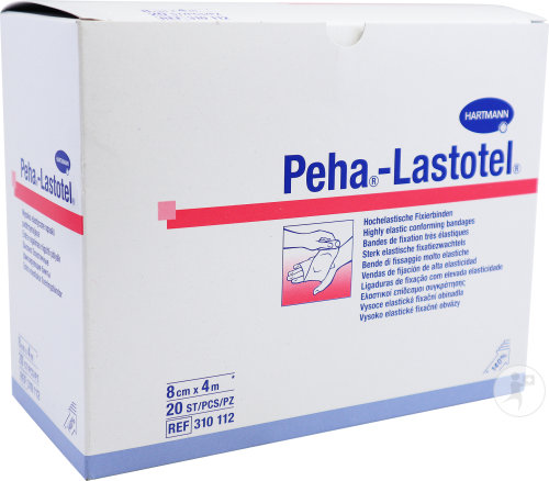 Hartmann Peha-Lastotel Bandes De Fixation Très Élastiques Nues 8cm x 4m Pièces 20 (3101120)