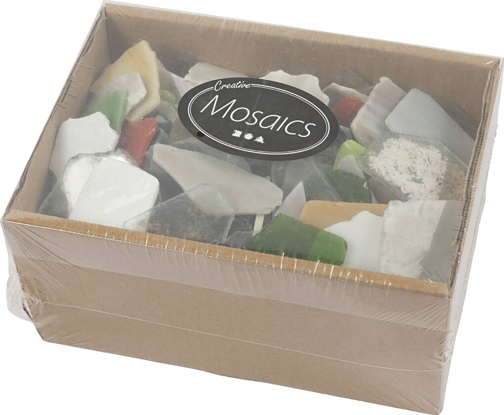 Mosaik - Str. 15-60 MM - Tykkelse 5 MM - Indhold Kan Variere - Assorterede Farver - 2 KG