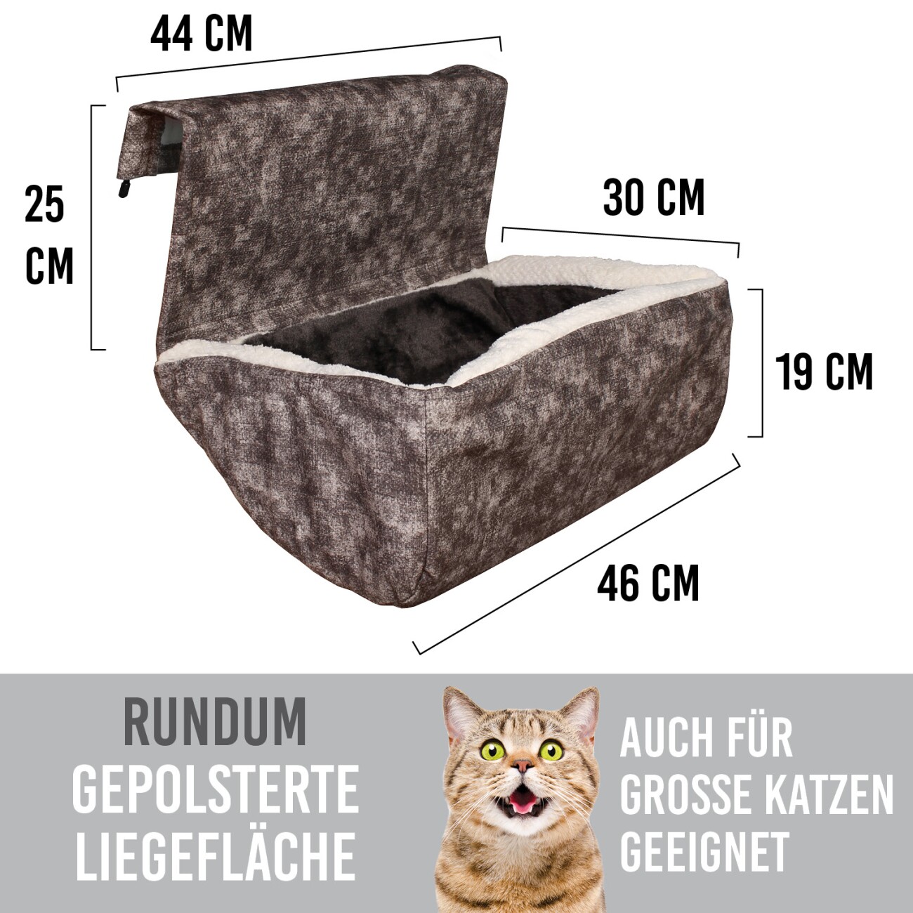 KaraLuna Heizungsbett für Katzen braun