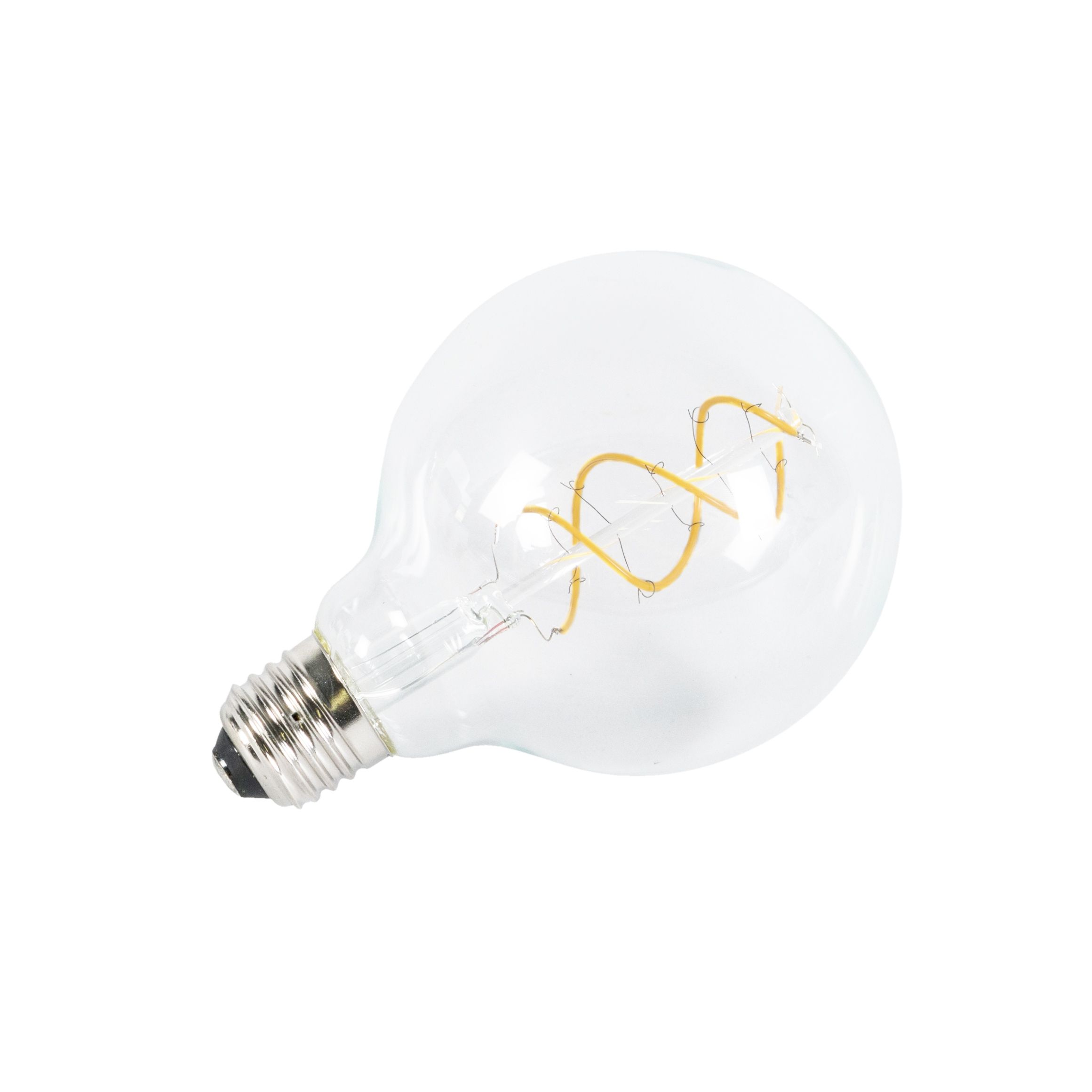 E27 LED gedraaid filament lamp G95 helder 5W 400 lm 2200K