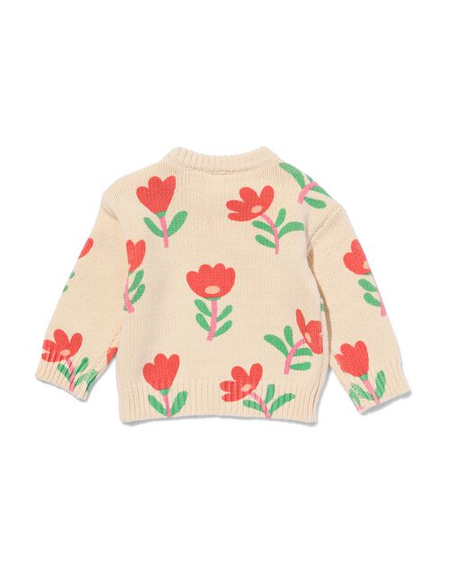 pull à fleurs pour bébé sable