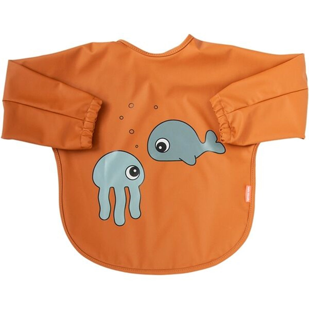 Done by Deer Bib Sea Friends Mustard - DonebyDeer → Luksusbaby.dk