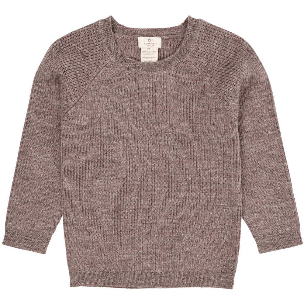 Natural Melange Merino Classic Rib Bluse