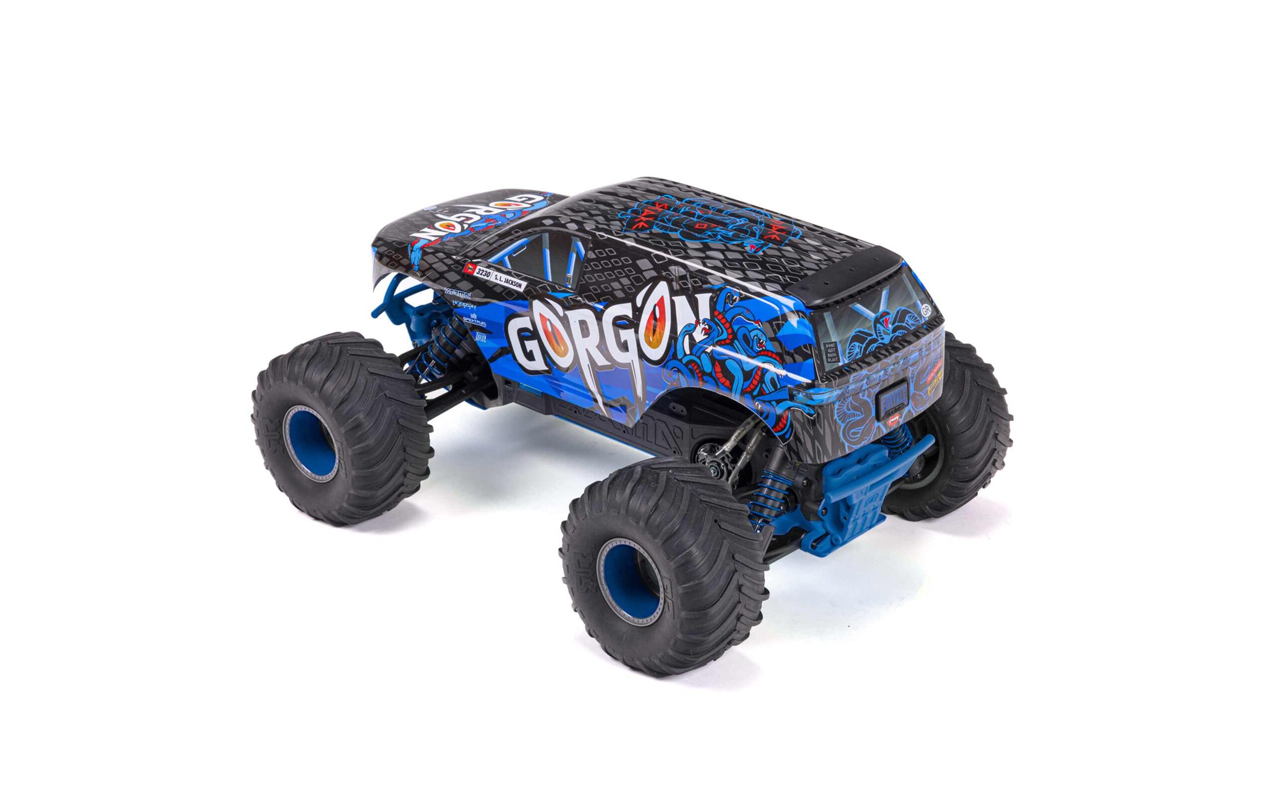 Monster Truck Gorgon MEGA 550 RWD Blau, ARTR, 1:10<br>2WD Monstertruck mit Heckantrieb