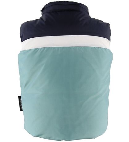 Emporio Armani Daunenweste - Türkis/Navy m. Streifen