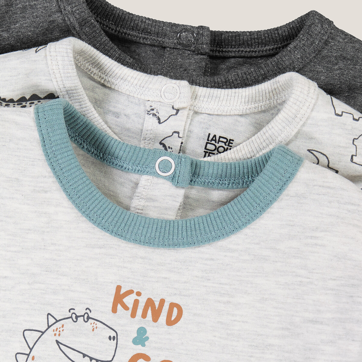 COLEÇÃO LA REDOUTE<br>Conjunto de 3 camisetas de manga comprida