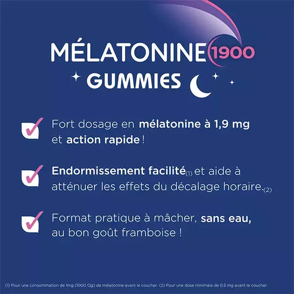 Forté Pharma FortéNuit Melatonina 1900 Gomas para Sono Rápido - 30 gomas