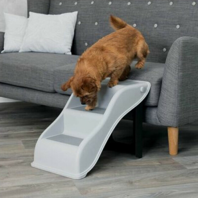 Escalier plastique pour chien Trixie gris clair