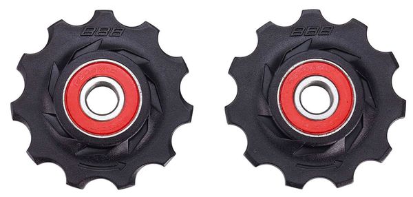 ROLLERBOYS BDP-12 Wechselrollen mit Keramiklager, 11 Zähne  schwarz  11 Zähne