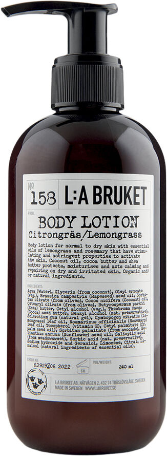 L:a Bruket 158 Bodylotion Citrongräs 240 ml CosN