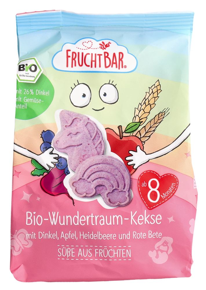FRUCHTBAR Wundertraum-Kekse<br>100 g, Beutel, Bio Dinkel Apfel Heidelbeere