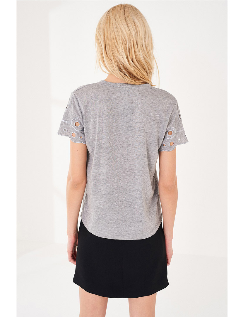 Gray V-Neck T-Shirt