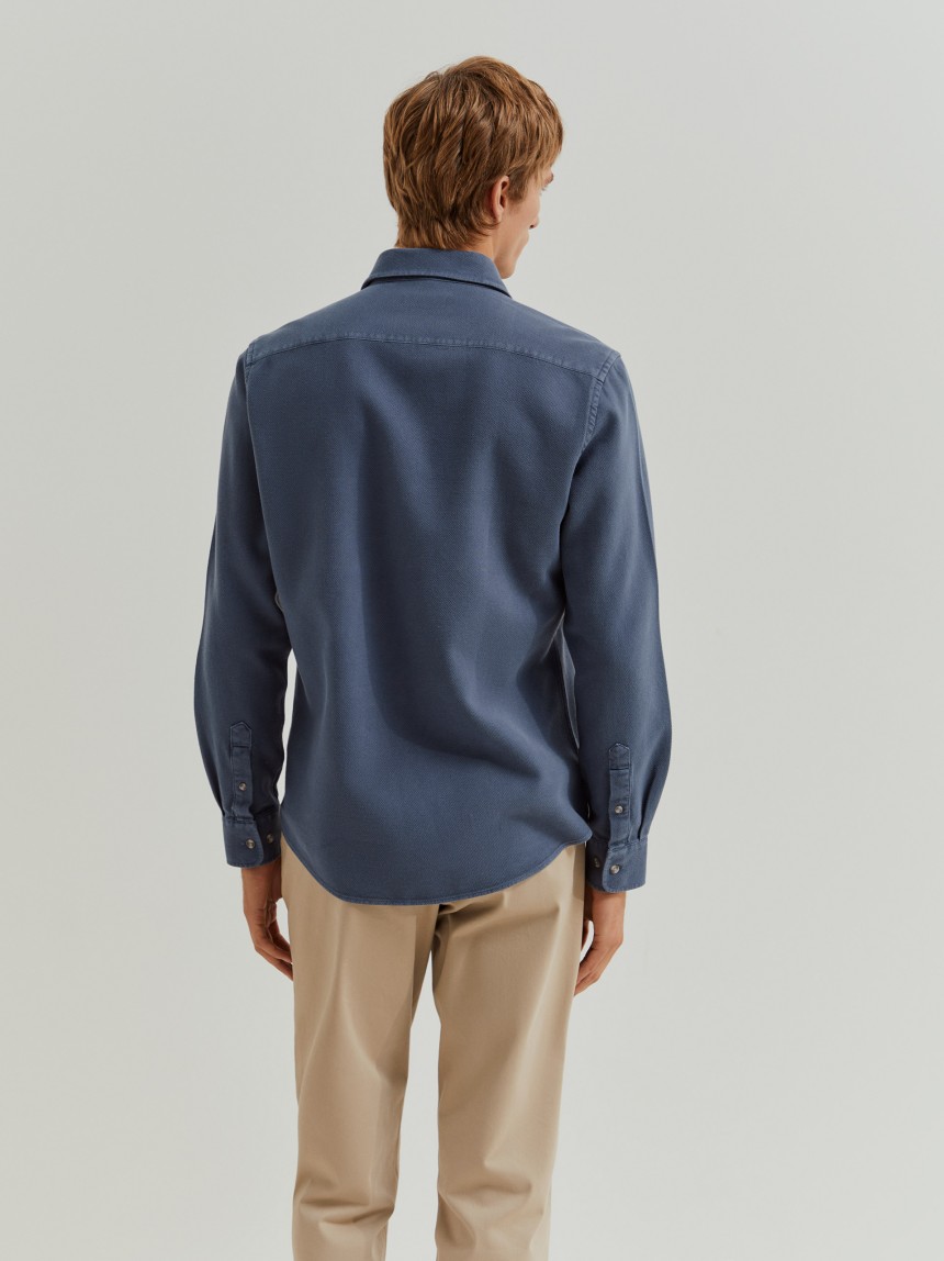 Camisa slim fit de algodão