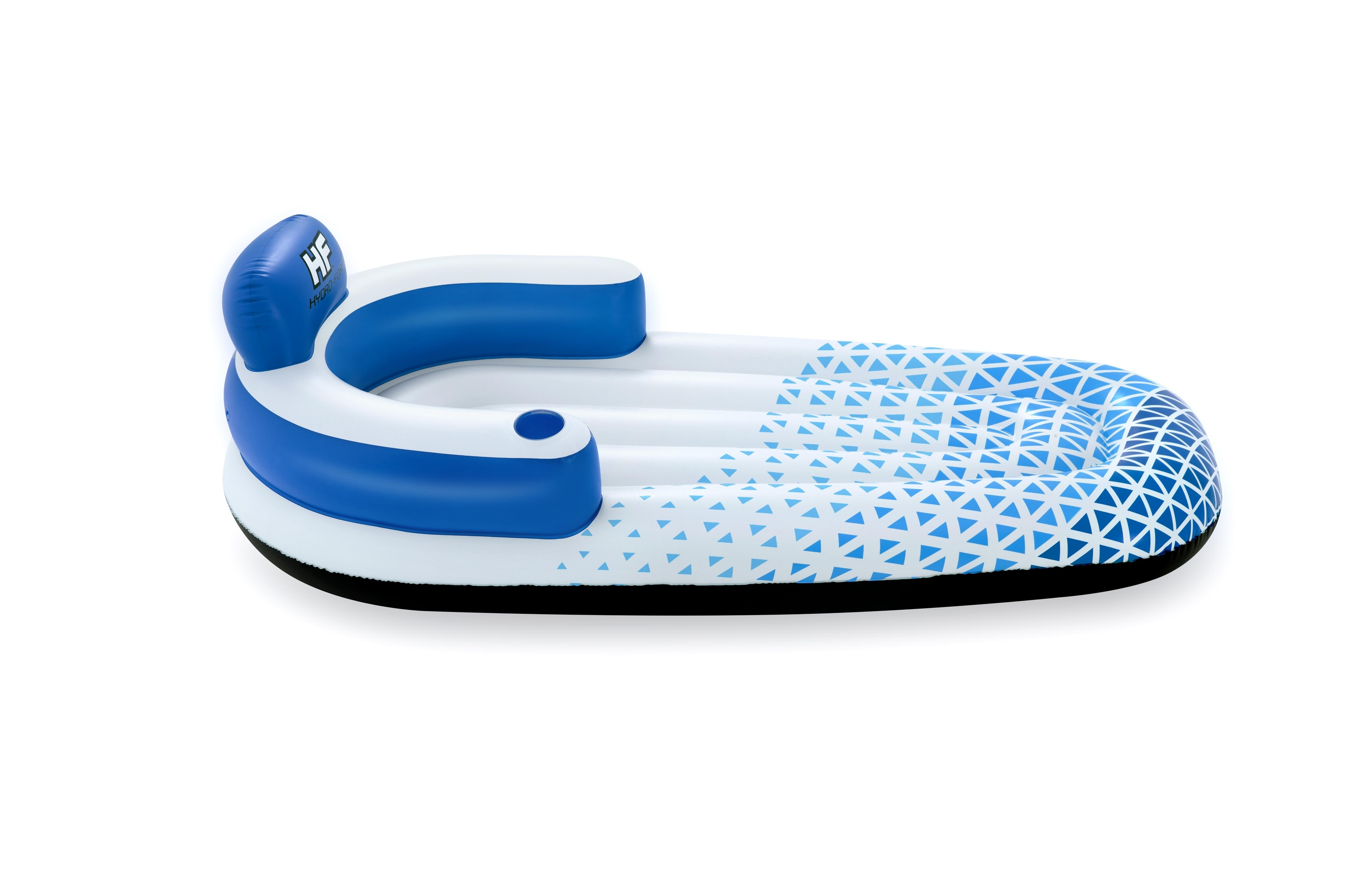 (191x107cm) Hydro-Force Indigo Wave Aufblasbare Wasser Luftmatratze Liegesofa Badeinsel (43014) - Weiss / Blau