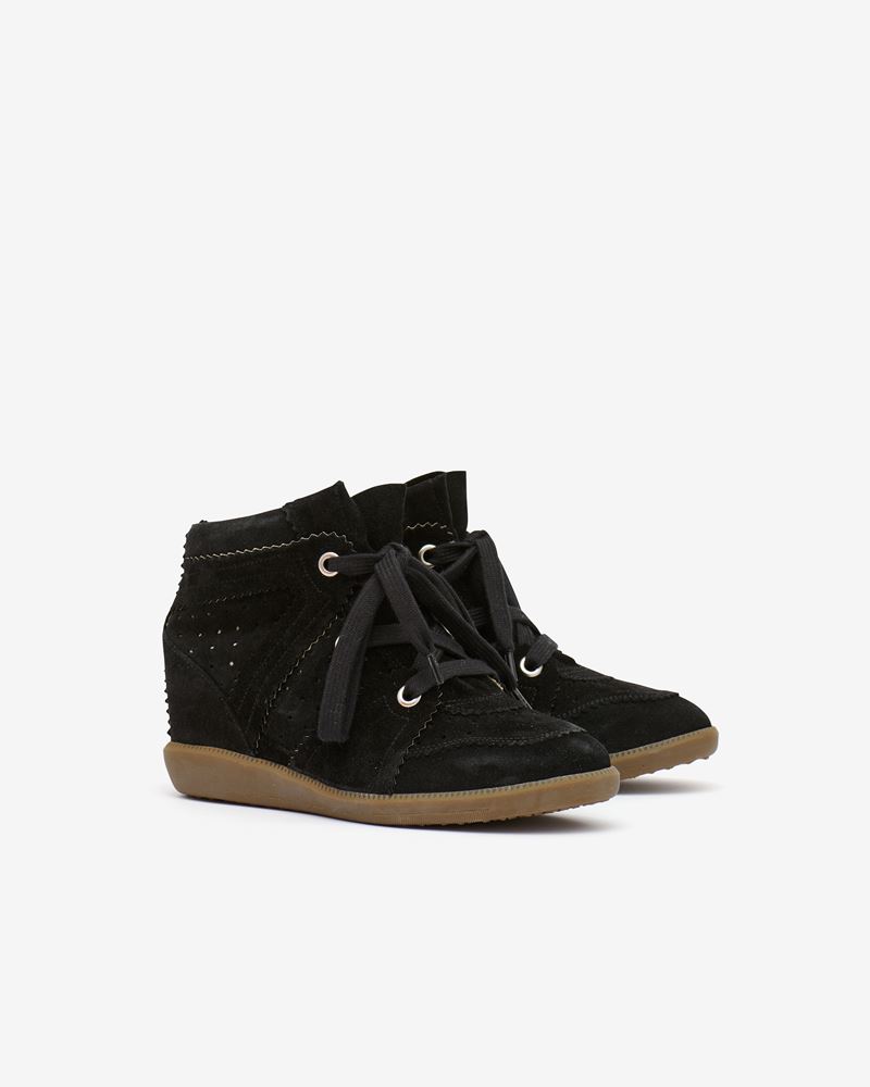 BASKETS EN CUIR VELOURS BOBBY