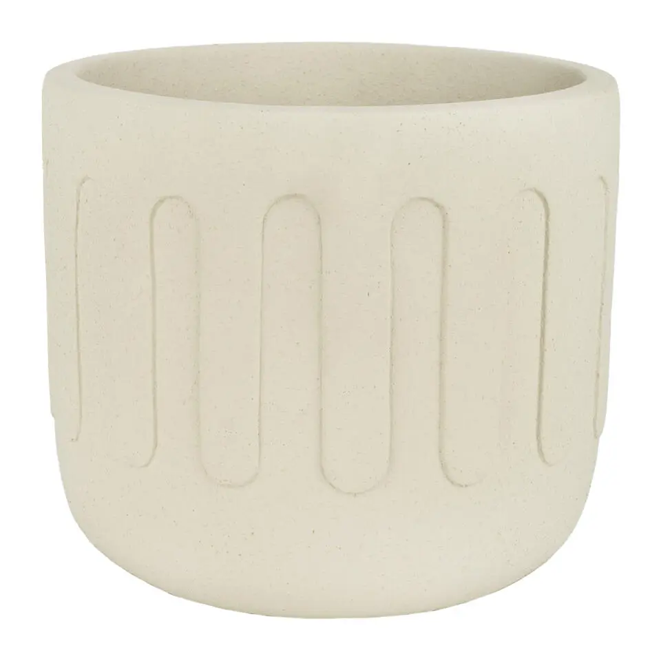 QUVIO Bloempot - Drips - Beton - Beige