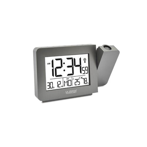 Réveil de voyage avec projection gris