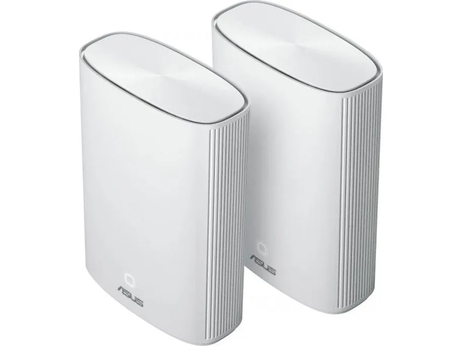 ASUS ZenWiFi AX Hybrid (XP4) - Wi-Fi-system - (2 routere) - op til 5500 sq.ft - mesh 1GbE, HomePlug AV (HPAV) 2.0 - Wi-Fi 6 - Dual Band