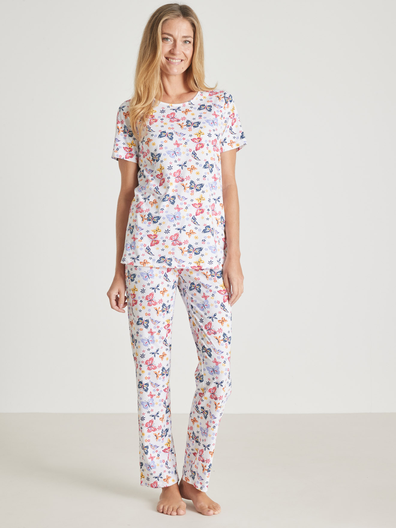 Pantalon de pyjama en maille pur coton