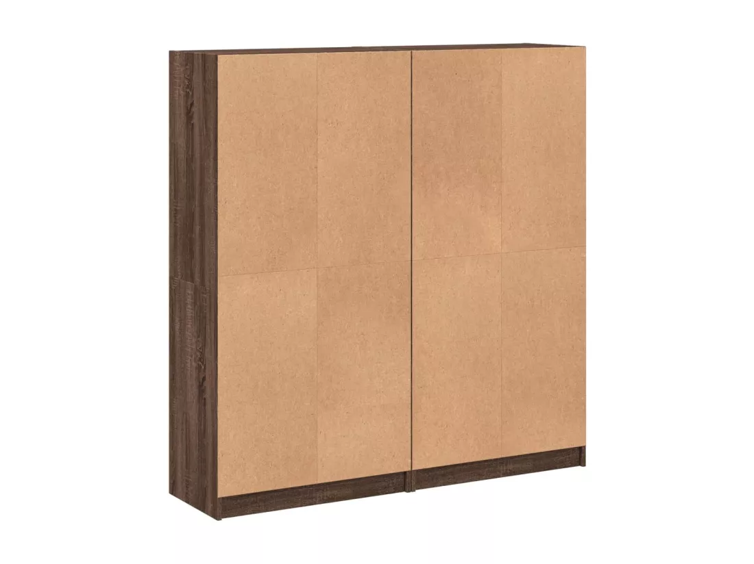 Bibliothèque avec portes chêne marron 136x37x142 cm