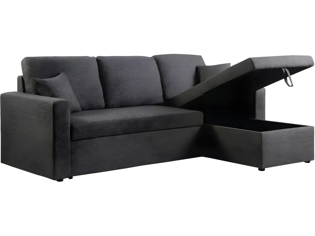 Canapé d'angle convertible/ réversible avec coffre 