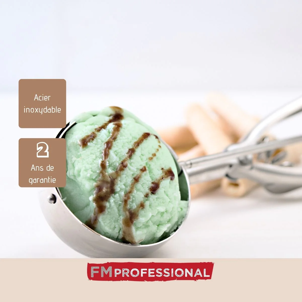 Cuillère à glace en inox l Divers FM Professional