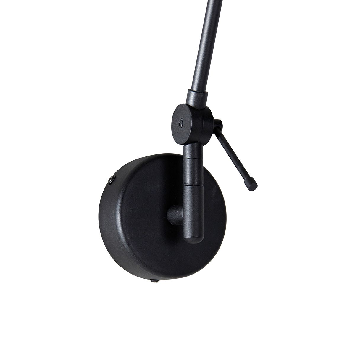 Wandlamp zwart met velours kap groen 35 cm verstelbaar - Blitz