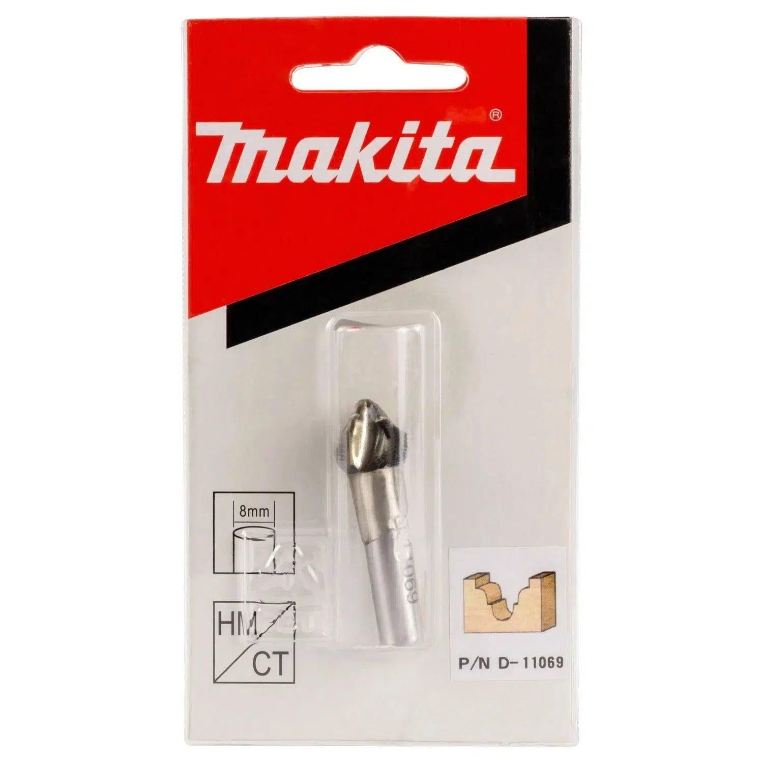 Makita D-11069 Freesbit Sierprofielfrees S 8mm 12,7x9,53mm R2,38